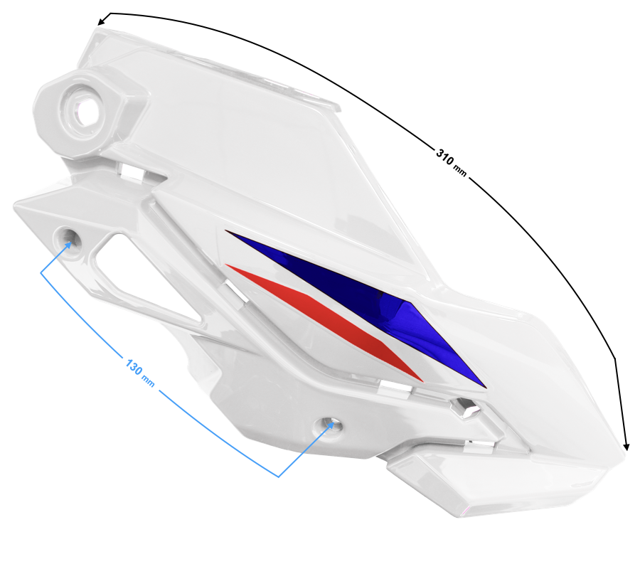 Koplamphuis, rechts deel 1 wit GT125cc